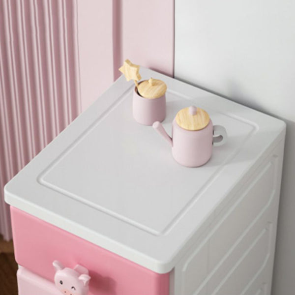 Contemporary Vertical Kids Furniture Plastic Nursery Dresser with 2/3/4/5/6/7 Drawers