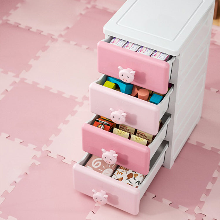 Contemporary Vertical Kids Furniture Plastic Nursery Dresser with 2/3/4/5/6/7 Drawers