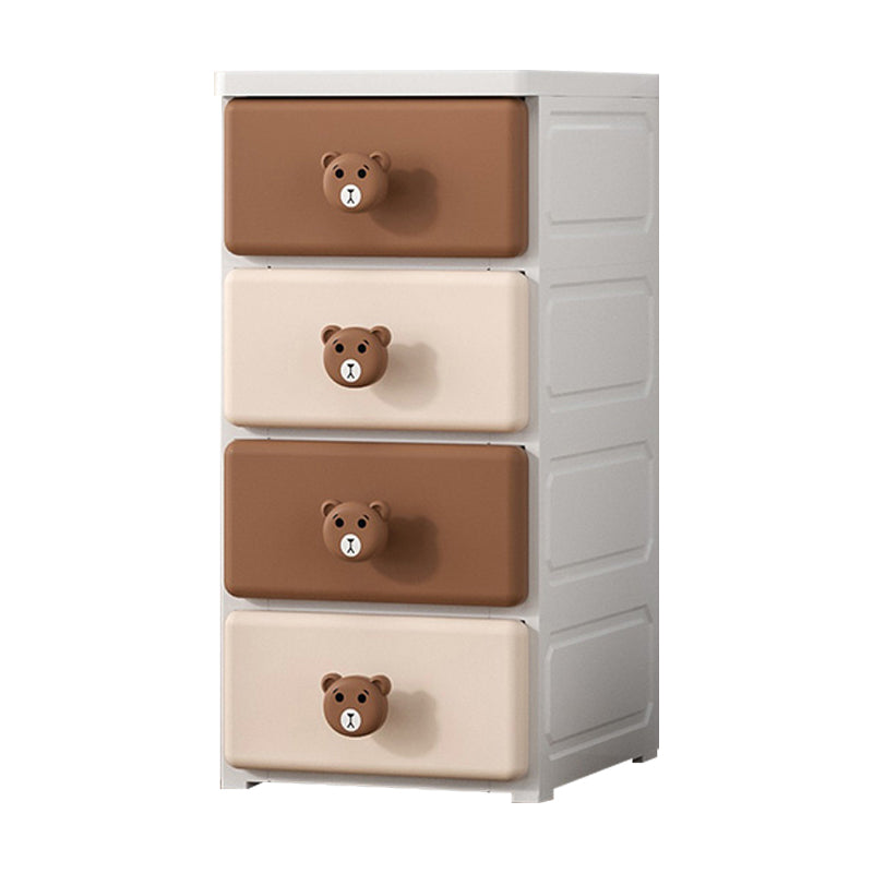 Contemporary Vertical Kids Furniture Plastic Nursery Dresser with 2/3/4/5/6/7 Drawers