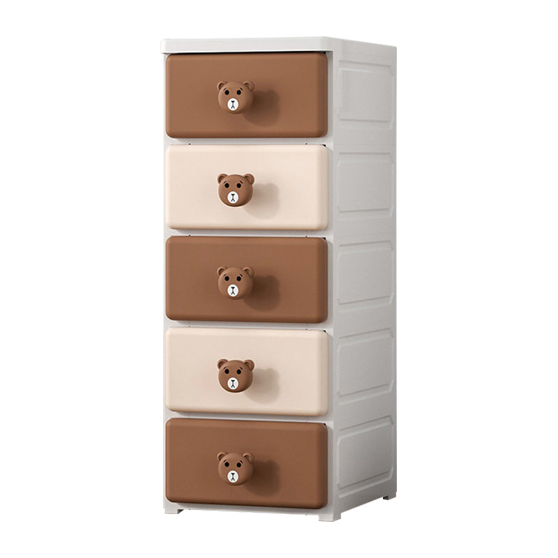 Contemporary Vertical Kids Furniture Plastic Nursery Dresser with 2/3/4/5/6/7 Drawers