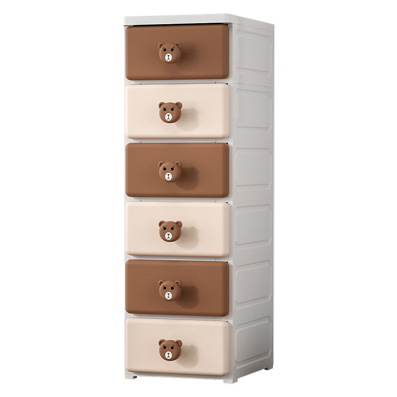 Contemporary Vertical Kids Furniture Plastic Nursery Dresser with 2/3/4/5/6/7 Drawers