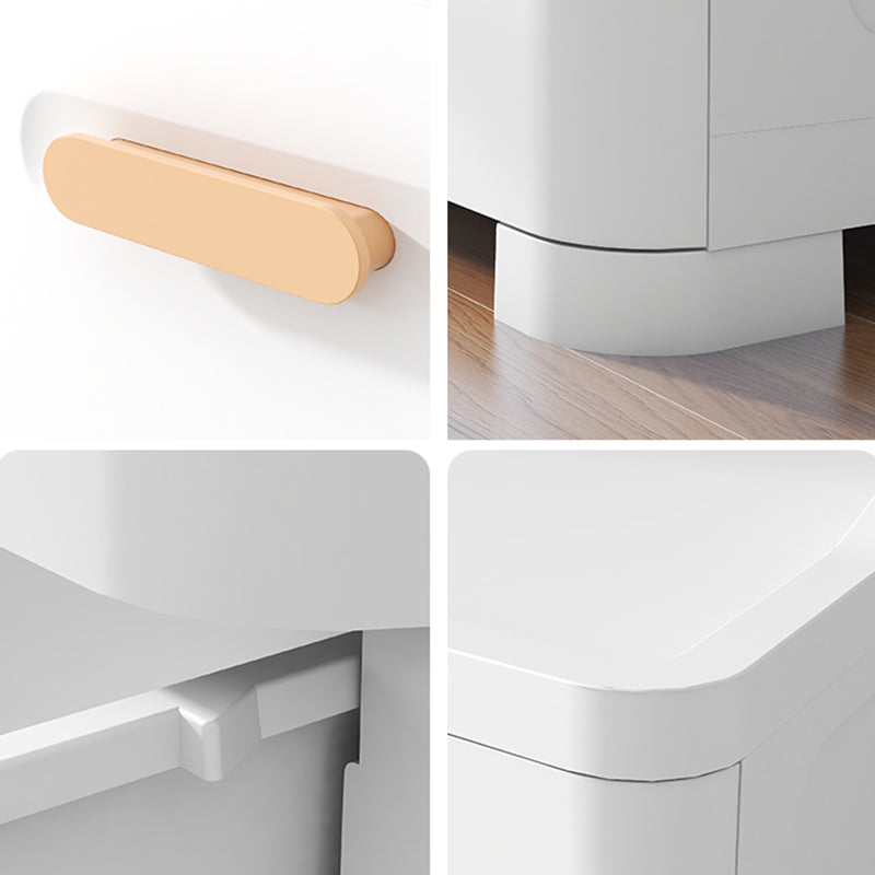 Scandinavian Kids Nightstand Plastic Nursery Dresser with 5 Drawers