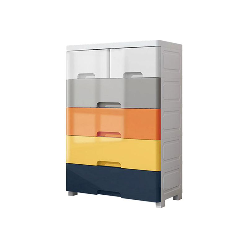 Northern European Plastic Nursery Dresser Vertical Kids Nightstand for Home