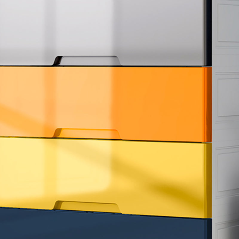 Northern European Plastic Nursery Dresser Vertical Kids Nightstand for Home