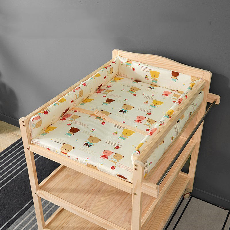 Solid Wood Baby Changing Table with Storage Changing Table Arch Top