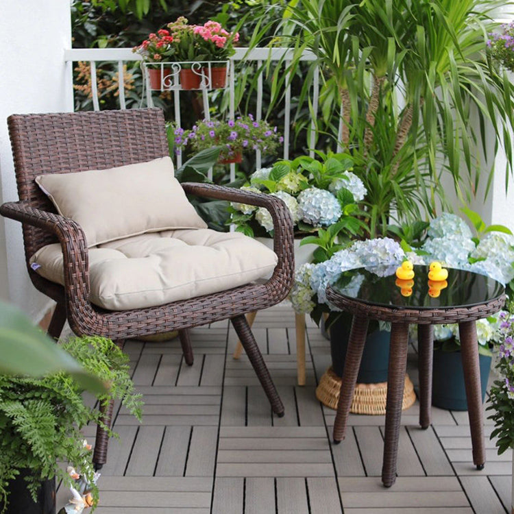 Composite Deck Flooring Tiles Interlocking Deck Flooring Tiles with Scratch Resistant