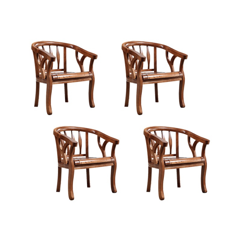 Indoor Solid Wood Frame Dining Arm Chair Upholstered Arm Chair