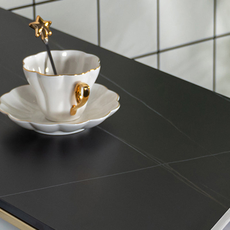 Glam Stone Rectangle Counter Table 1/3 Pieces Bar Table Set for Living Room