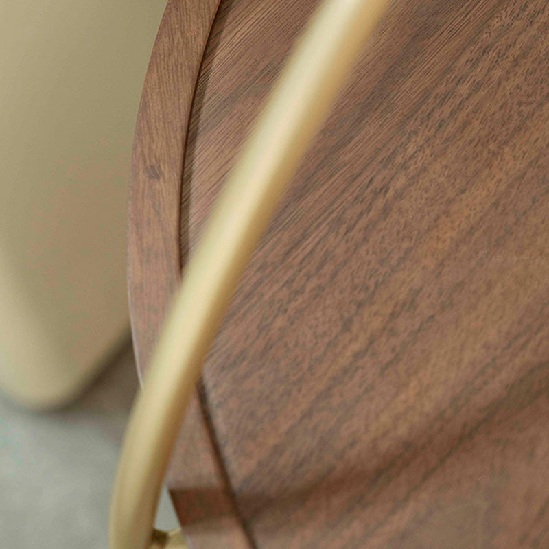 Natural Tray Top Corner Table Solid Wood Side Table with Storage