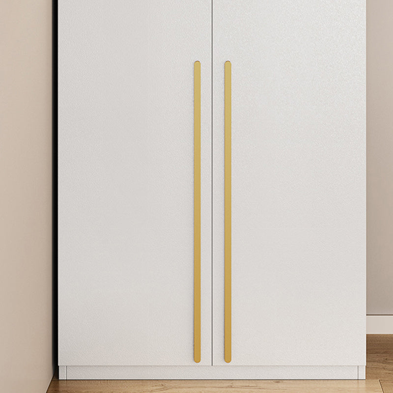 Modern Solid Color Kid's Wardrobe Wooden White Hanging Clothes Rack