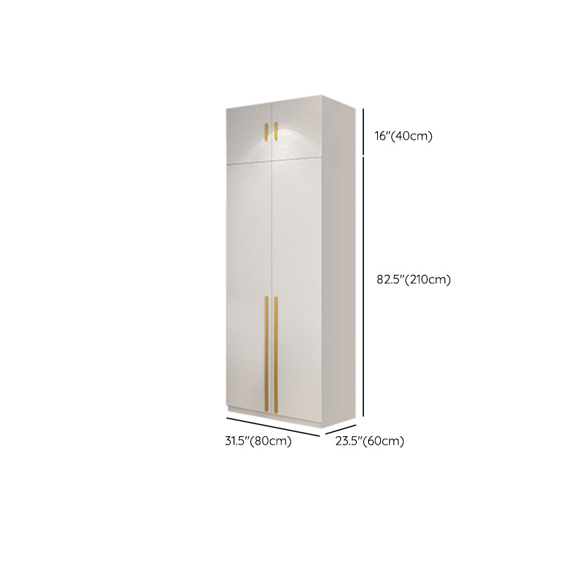 Modern Solid Color Kid's Wardrobe Wooden White Hanging Clothes Rack