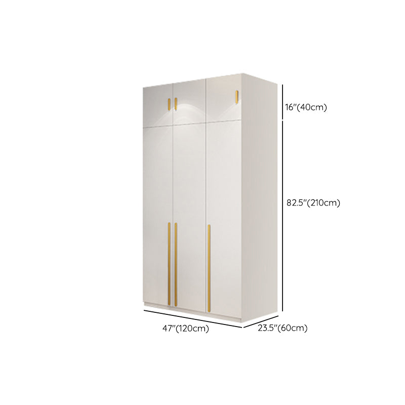 Modern Solid Color Kid's Wardrobe Wooden White Hanging Clothes Rack