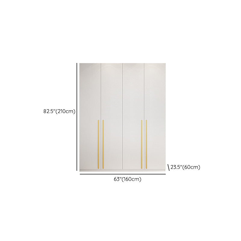 Modern Solid Color Kid's Wardrobe Wooden White Hanging Clothes Rack