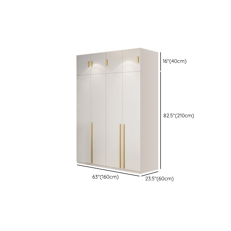 Modern Solid Color Kid's Wardrobe Wooden White Hanging Clothes Rack