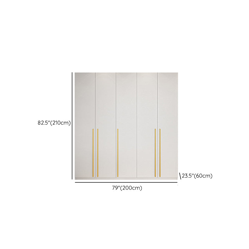 Modern Solid Color Kid's Wardrobe Wooden White Hanging Clothes Rack