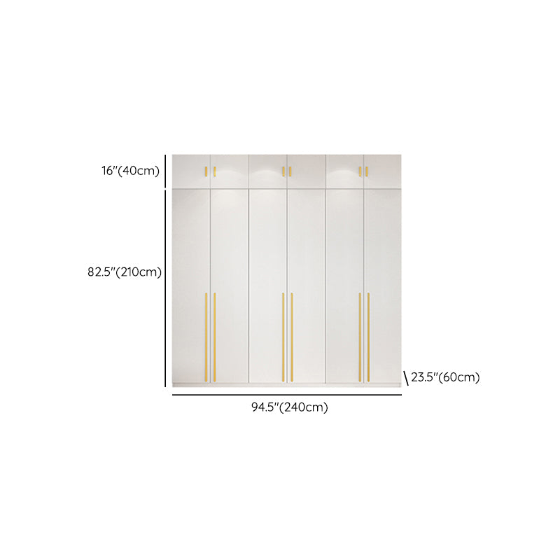 Modern Solid Color Kid's Wardrobe Wooden White Hanging Clothes Rack