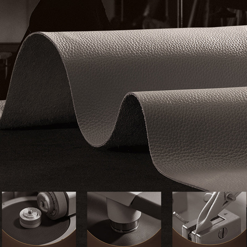 Genuine Leather Square Arm Sectionals -Contemporary Sectional Couch