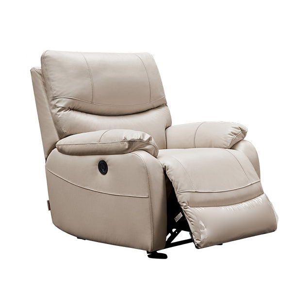 Genuine Leather Standard Recliner Power-Push Botton Recliners