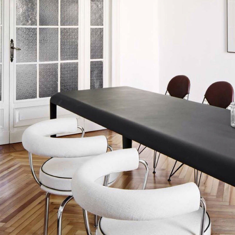 Modern Arm Dining Chair Upholstered Open Back Dining Chair for Dining Room