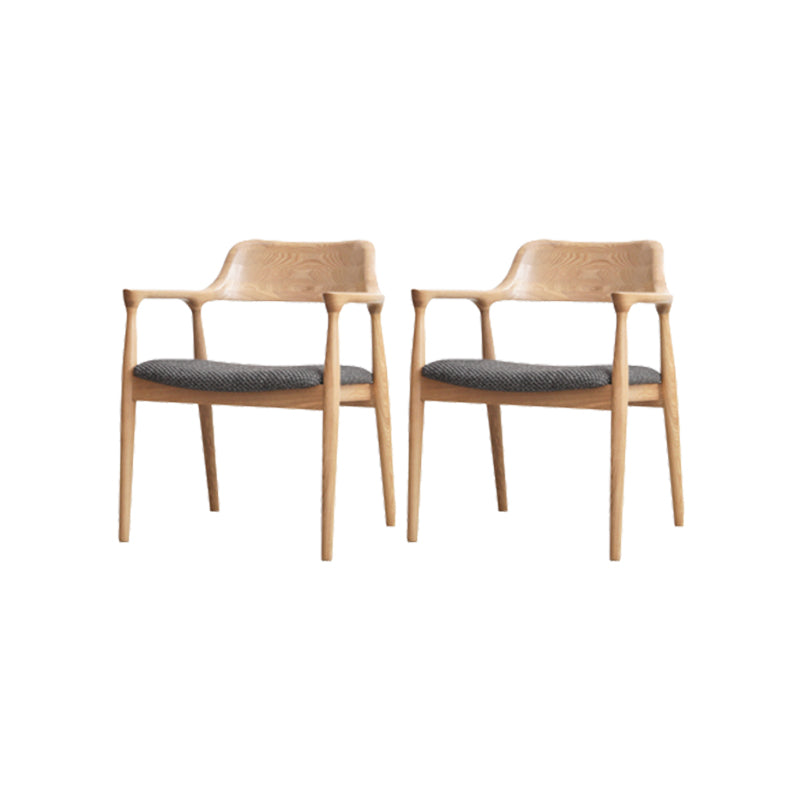 Modern Style Arm Chair Wood Open Back Dining Room Chair for Kitchen