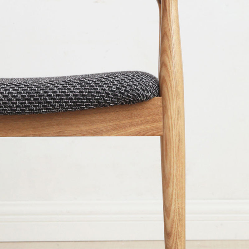 Modern Style Arm Chair Wood Open Back Dining Room Chair for Kitchen