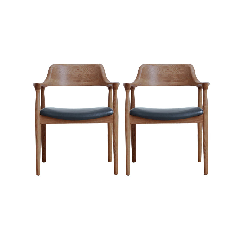Modern Style Arm Chair Wood Open Back Dining Room Chair for Kitchen
