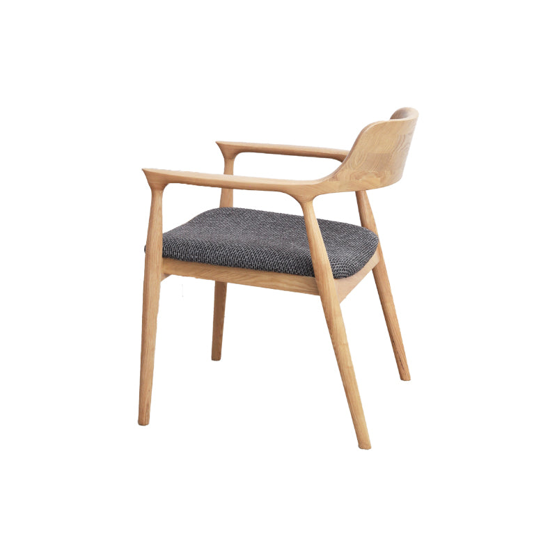 Modern Style Arm Chair Wood Open Back Dining Room Chair for Kitchen
