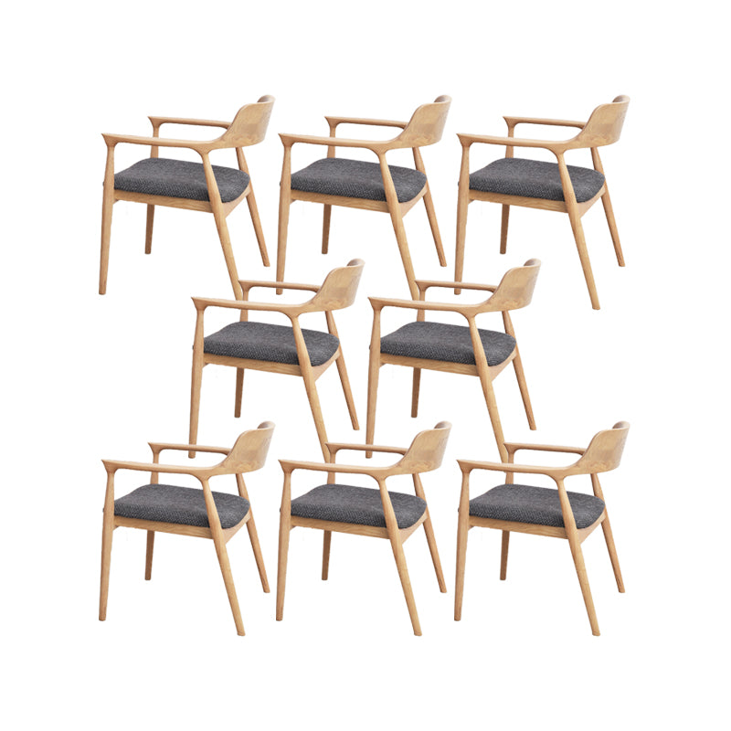 Modern Style Arm Chair Wood Open Back Dining Room Chair for Kitchen
