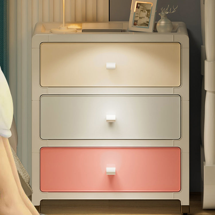 Contemporary Wardrobe Closet Thickened Plastic Kid's Wardrobe with Drawers