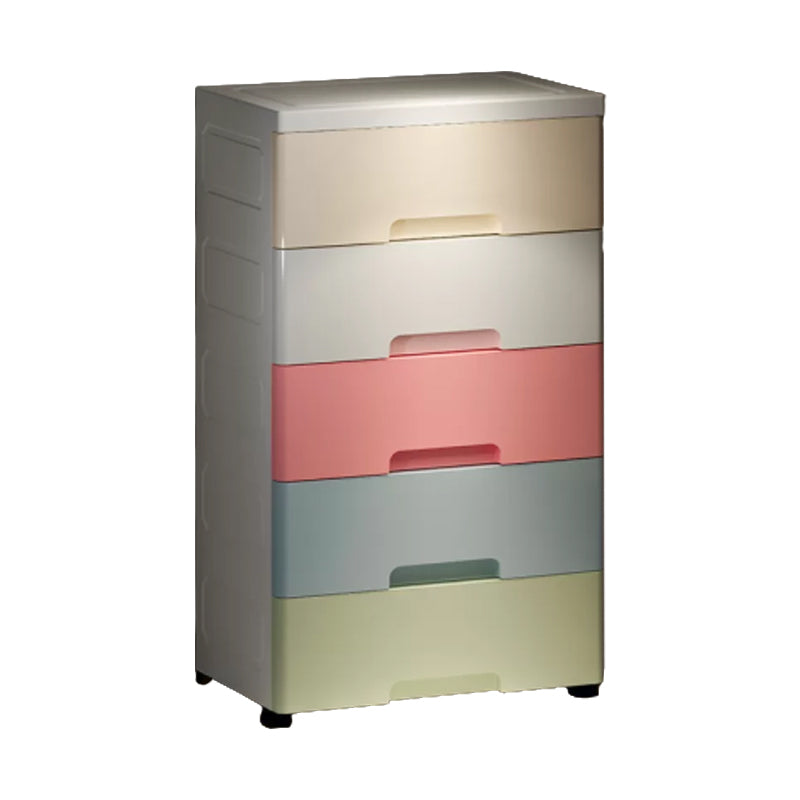 Contemporary Wardrobe Closet Thickened Plastic Kid's Wardrobe with Drawers