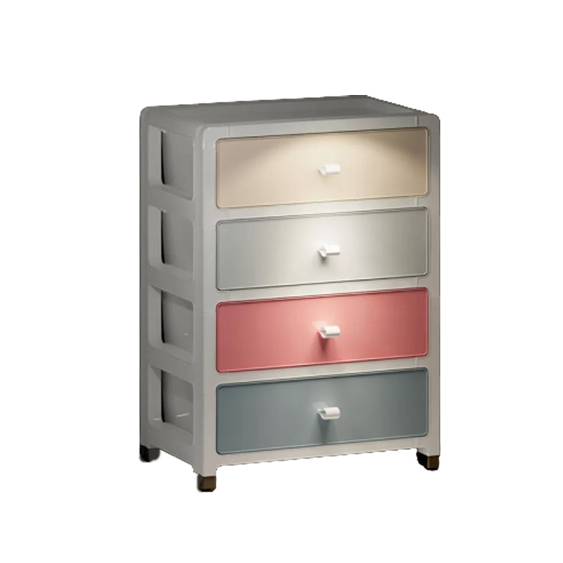 Contemporary Wardrobe Closet Thickened Plastic Kid's Wardrobe with Drawers