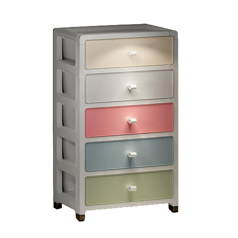 Contemporary Wardrobe Closet Thickened Plastic Kid's Wardrobe with Drawers