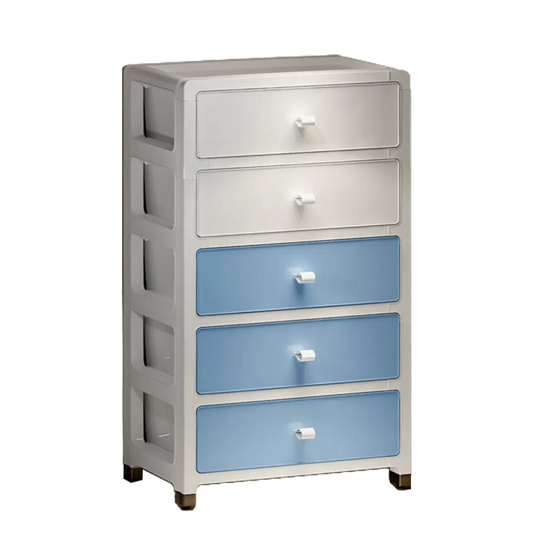 Contemporary Wardrobe Closet Thickened Plastic Kid's Wardrobe with Drawers