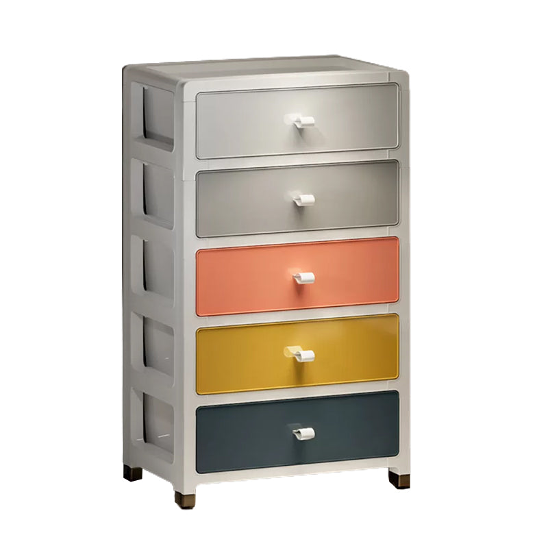 Contemporary Wardrobe Closet Thickened Plastic Kid's Wardrobe with Drawers