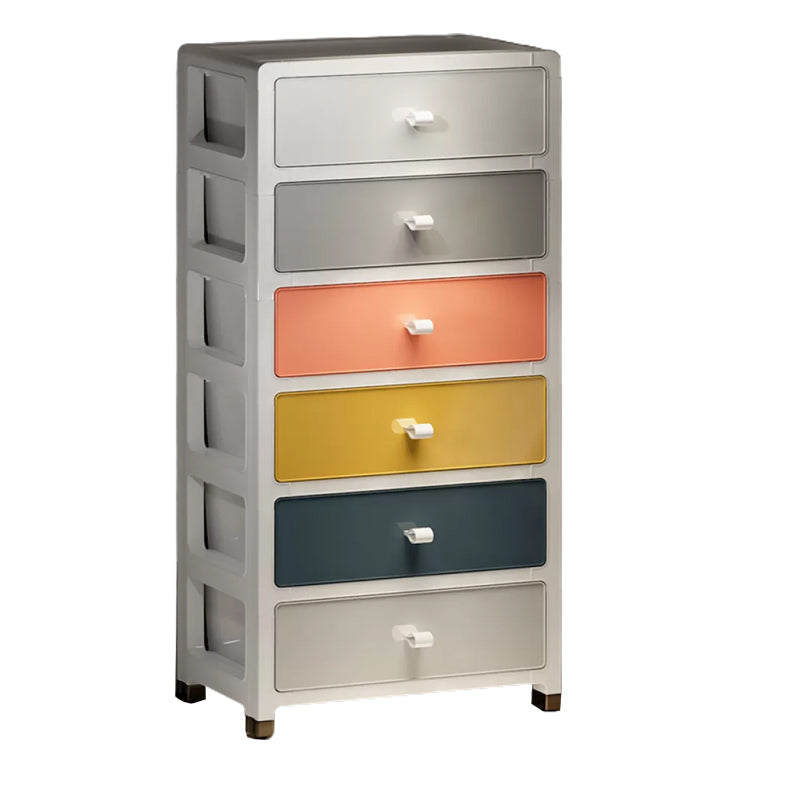 Contemporary Wardrobe Closet Thickened Plastic Kid's Wardrobe with Drawers