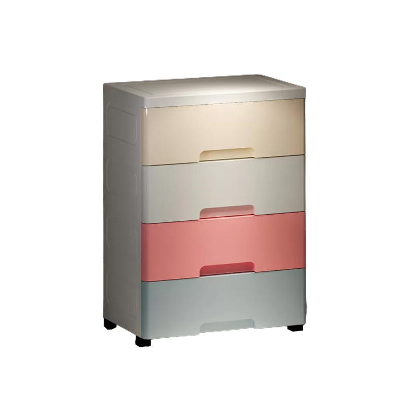 Contemporary Wardrobe Closet Thickened Plastic Kid's Wardrobe with Drawers