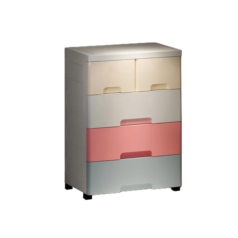 Contemporary Wardrobe Closet Thickened Plastic Kid's Wardrobe with Drawers