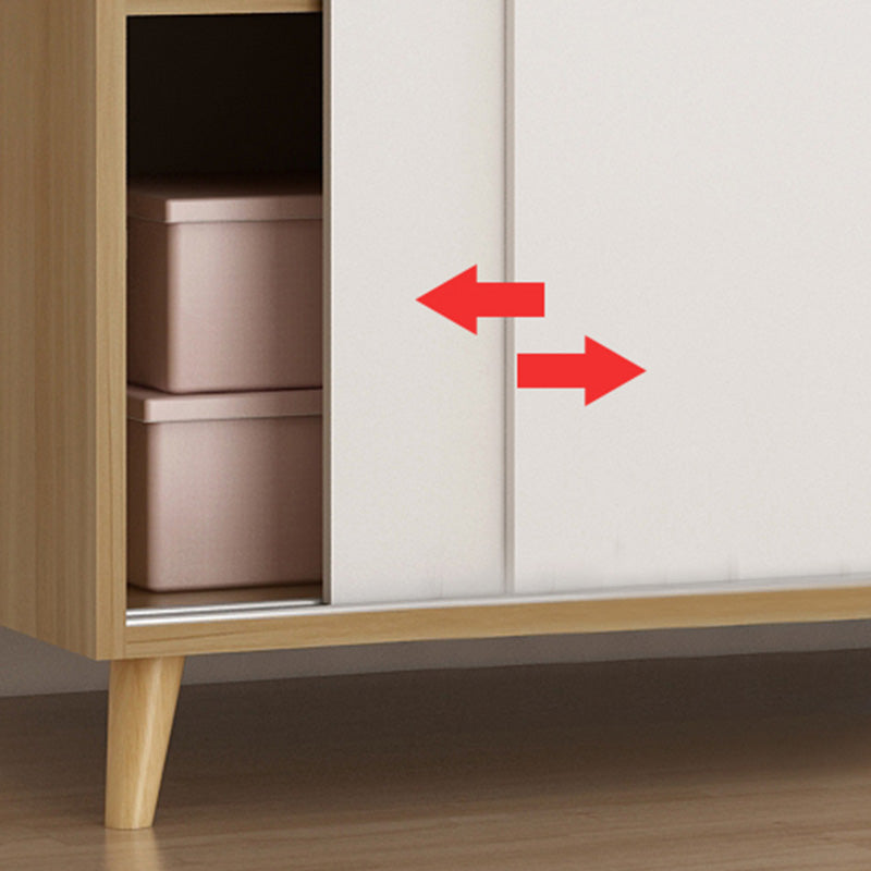 Blue Contemporary Kids Closet High Gloss Wooden Closet with Garment Rod