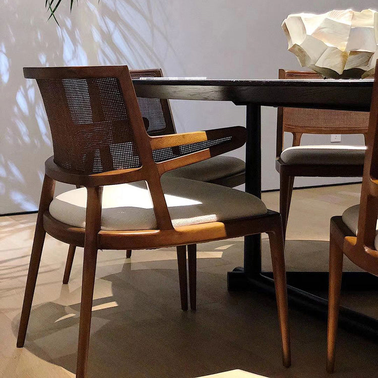 Contemporary Style Chair Wood Open Back Dining Room Chair for Dining Room