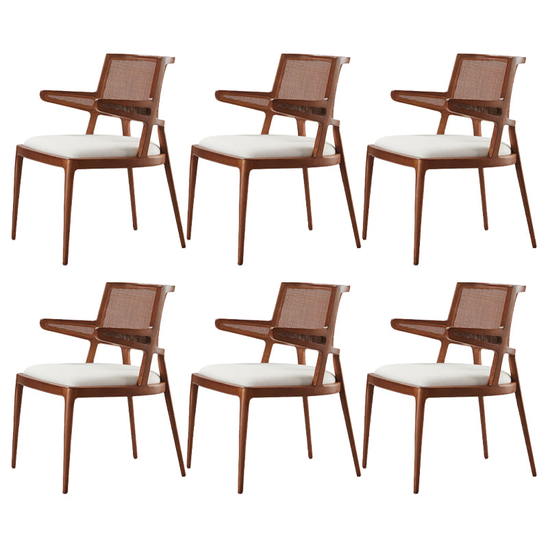 Contemporary Style Chair Wood Open Back Dining Room Chair for Dining Room