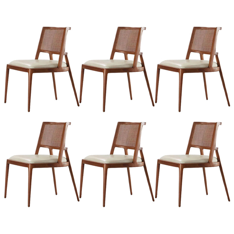 Contemporary Style Chair Wood Open Back Dining Room Chair for Dining Room