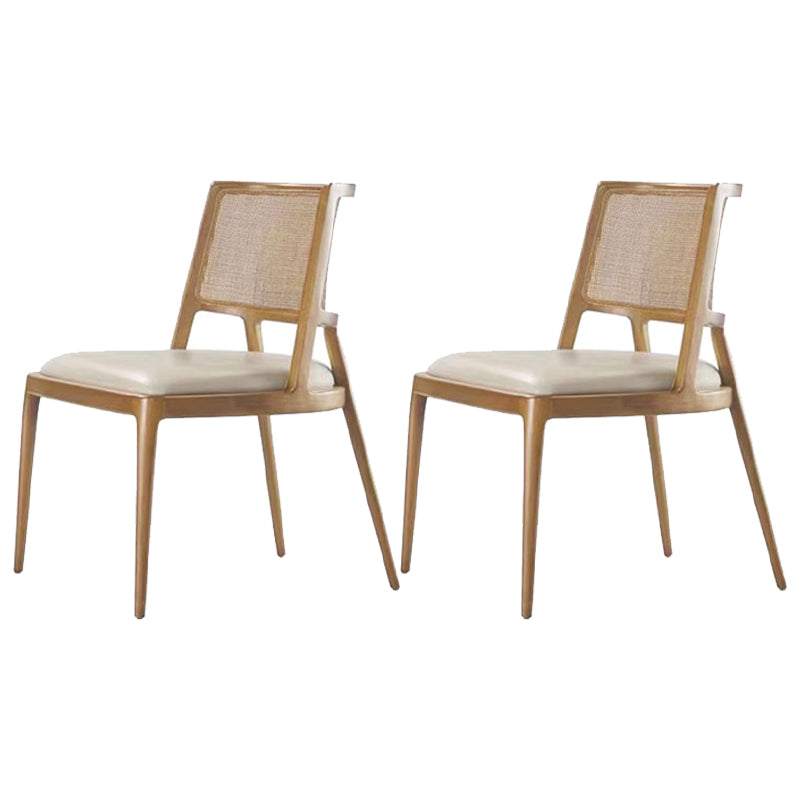 Contemporary Style Chair Wood Open Back Dining Room Chair for Dining Room