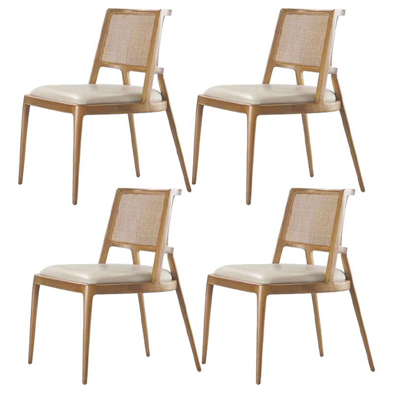 Contemporary Style Chair Wood Open Back Dining Room Chair for Dining Room