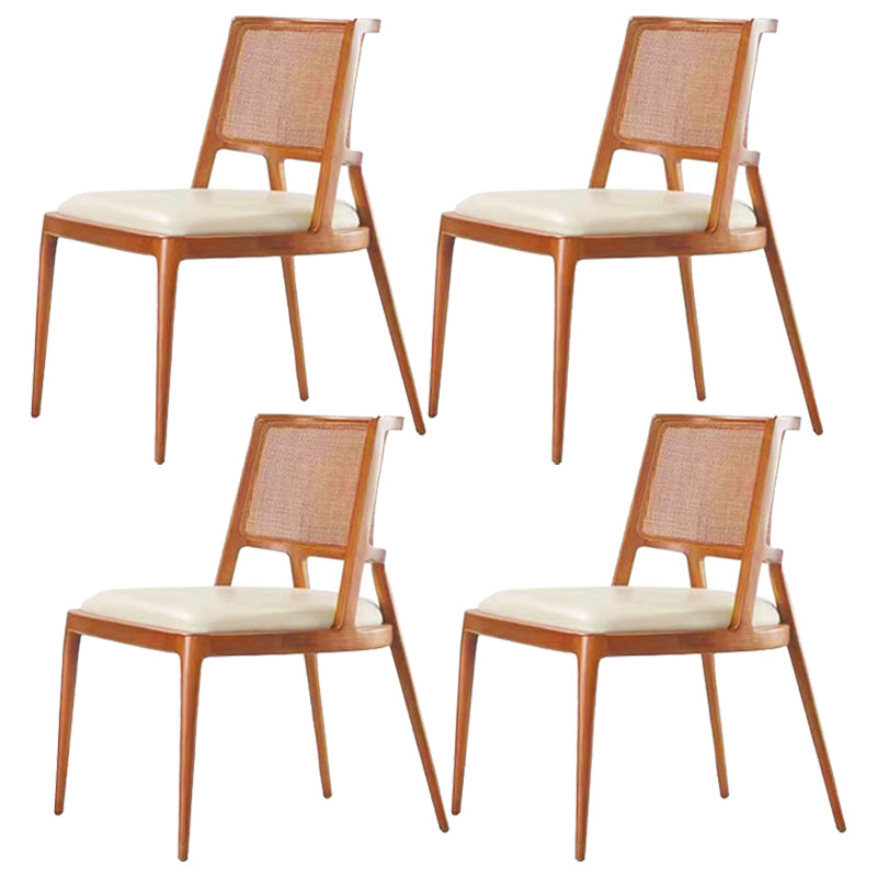 Contemporary Style Chair Wood Open Back Dining Room Chair for Dining Room