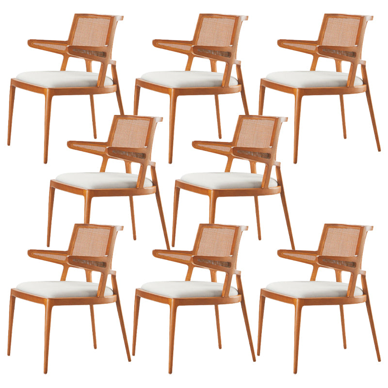 Contemporary Style Chair Wood Open Back Dining Room Chair for Dining Room