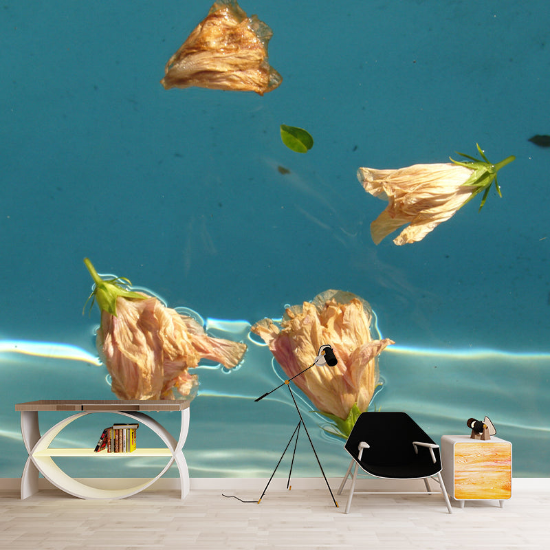 Flower Photography Mural Wallpaper Environment Friendly Indoor Wall Mural