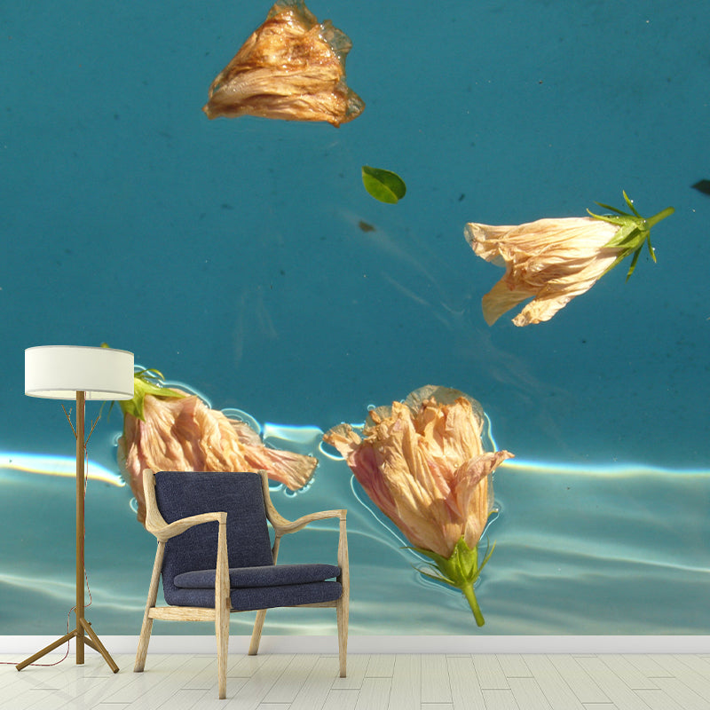 Flower Photography Mural Wallpaper Environment Friendly Indoor Wall Mural