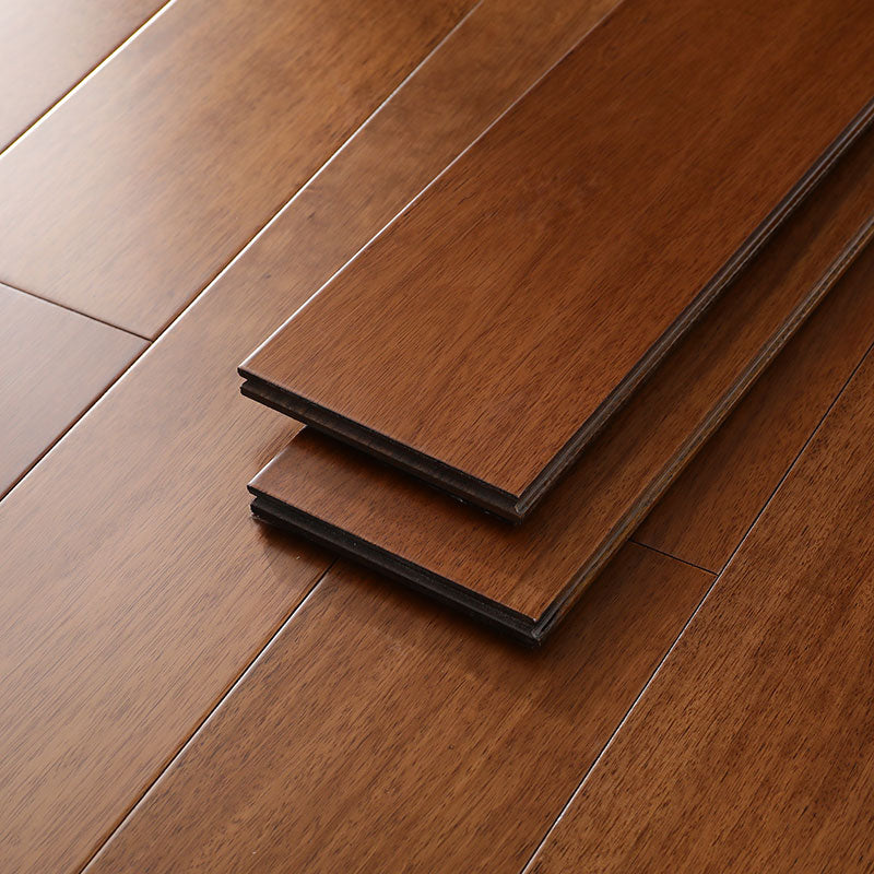 Traditional Wood Flooring Tiles Click-Locking Wire Brushed Hardwood Flooring