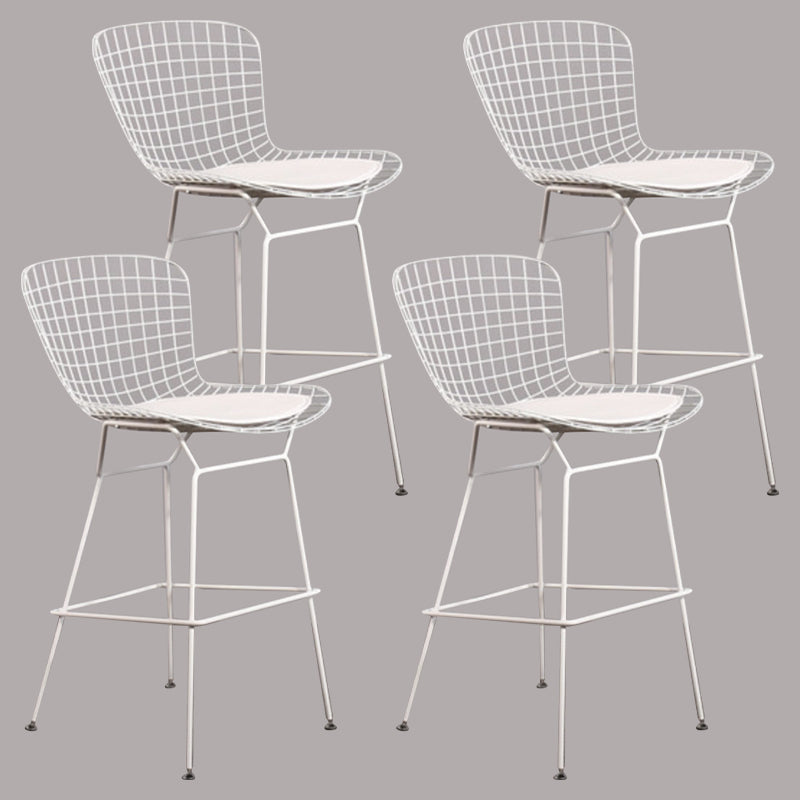 Metal Bar Stool Modern Style Backrest Bar Stools for Dining Room
