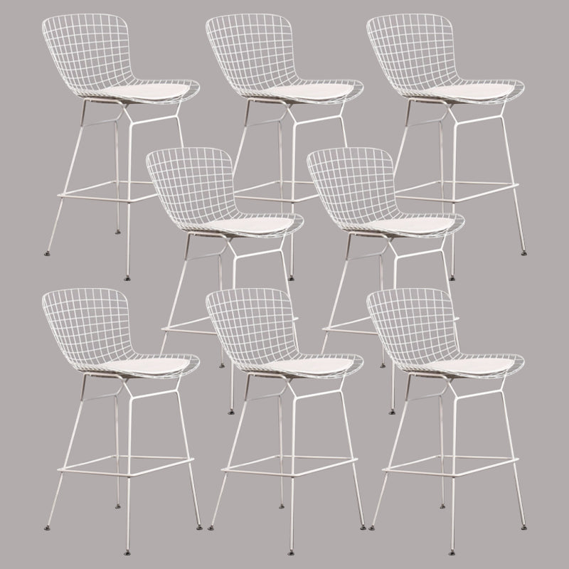 Metal Bar Stool Modern Style Backrest Bar Stools for Dining Room